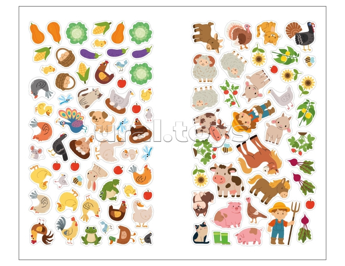 Веселые наклейки. В деревне