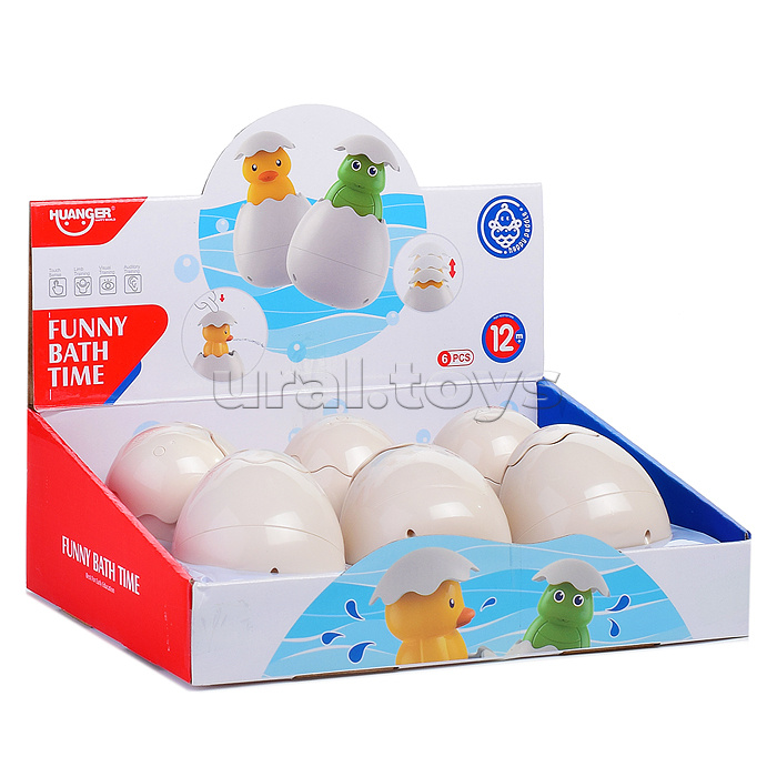 Игрушка для ванной "Животные в яйце" в коробке