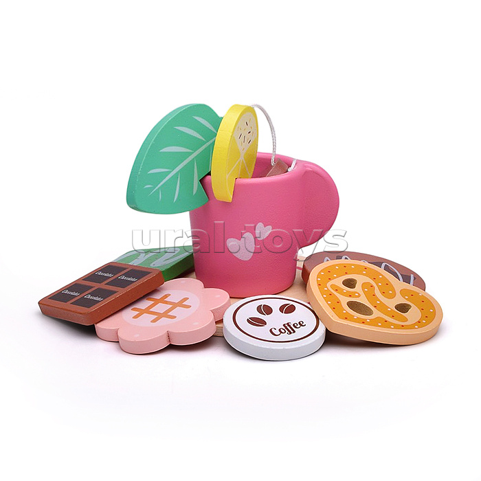 Набор посуды "Чайный набор Бело-Розовый"