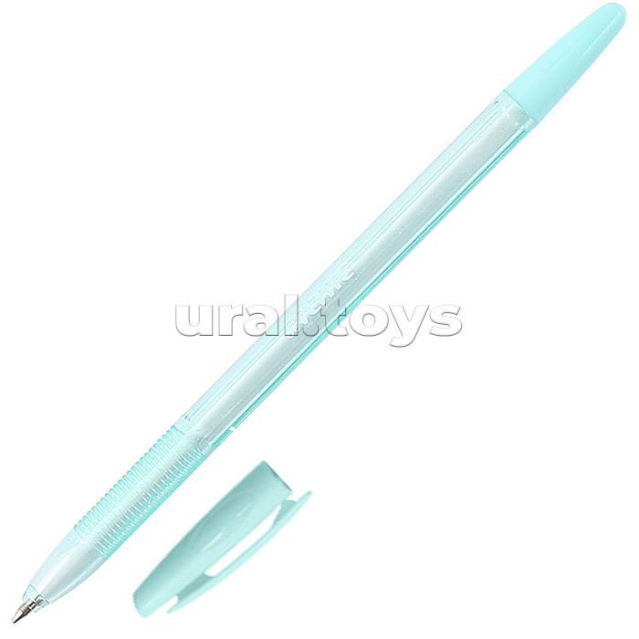 Набор ручек шариковых 6 шт, d=0,7 мм, с полупрозрачным корпусом в пастельных тонах, сменный стержень, в пластиковом блистере, цвет чернил во всех ручках - синий