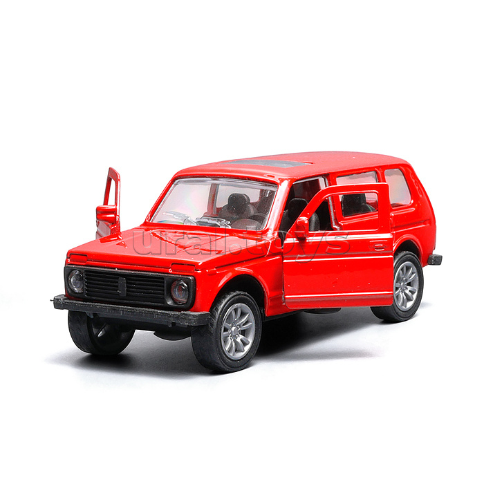 Красная инерционная машинка вид В die-cast , 1:32