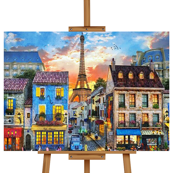 Набор для рисования "Картина по номерам 40х50 см. Вечерний Париж"