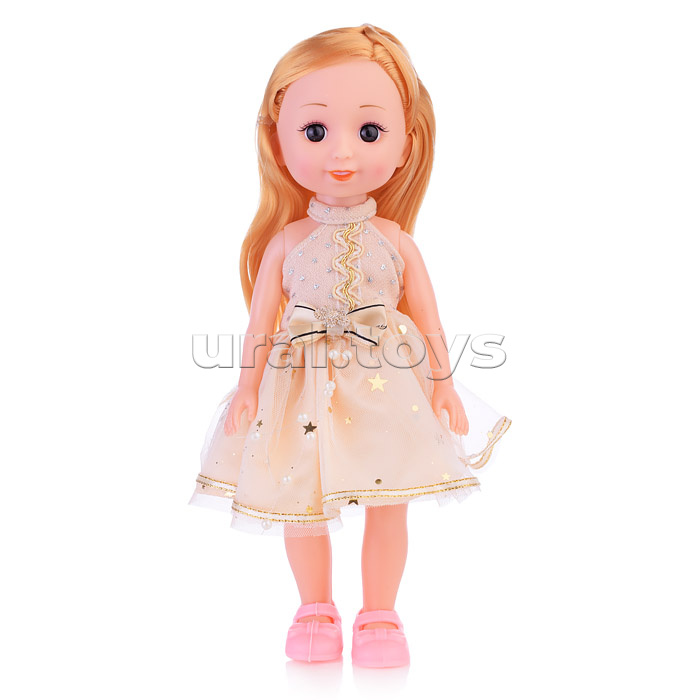 Кукла "Жанна" в золотистом платье, в коробке