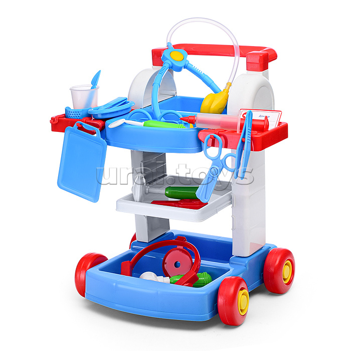 Набор доктора в тележке