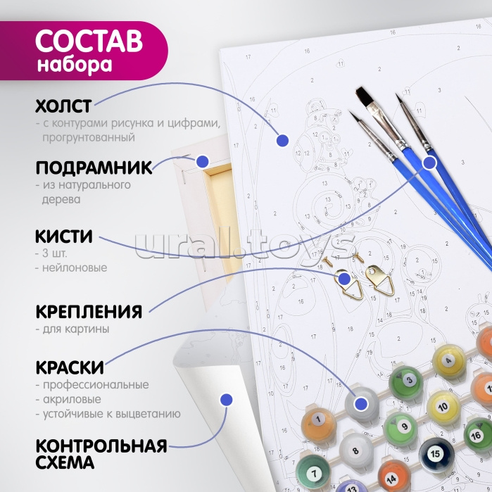 Картина по номерам 30х30 "Гавайский пейзаж" (22 цвета)