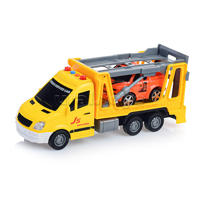 Машина "Дорожная служба" 1:16 (свет, звук) в коробке (цвет желтый)