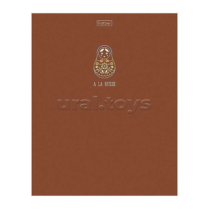 Тетрадь 48л. клетка "А-ля Рус" А5ф на скобе ламинация цв. 3D фольга 5 диз.в блоке