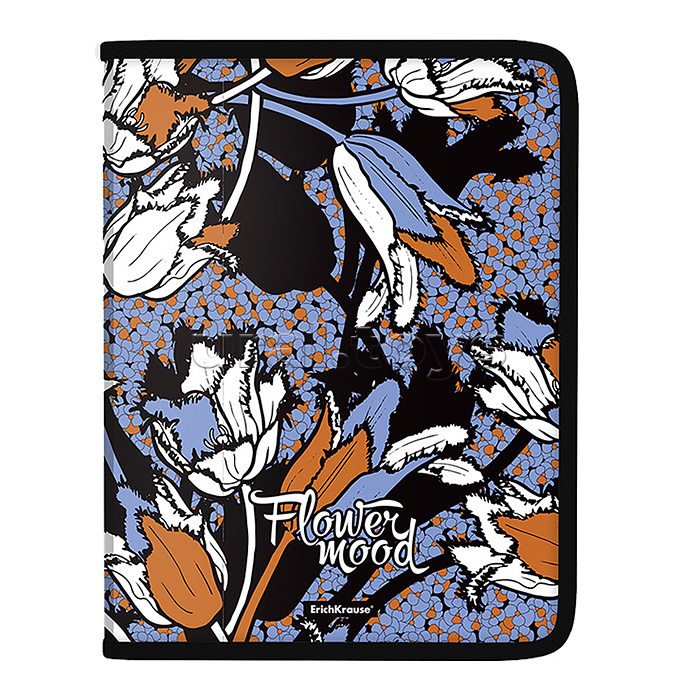 Папка для тетрадей на молнии пластиковая Tulips, A4 (в пакете по 4 шт.) Папка для тетрадей на молнии пластиковая Tulips, A4 (в пакете по 4 шт.)