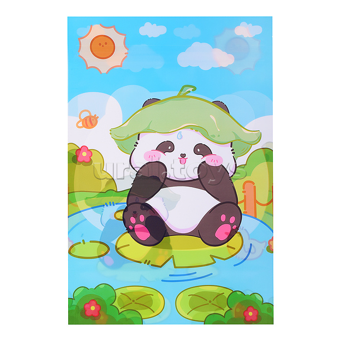 Пакет подарочный "Забавная панда" 25*25*4 см.