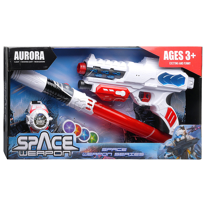 Набор оружия "Супер оружие" (свет, звук) на батарейках, в коробке