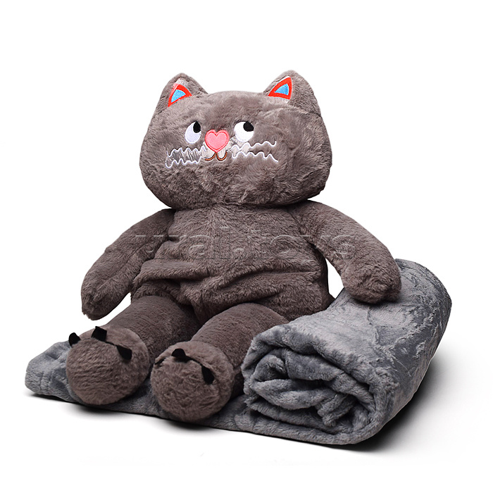 Мягкая игрушка "Кот" с пледом (110х160)