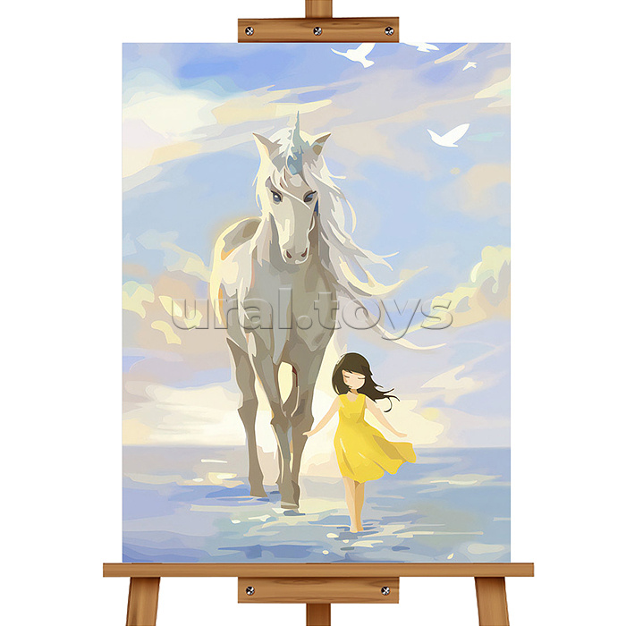 Набор для рисования "Картина по номерам 30х40см. Единорог"