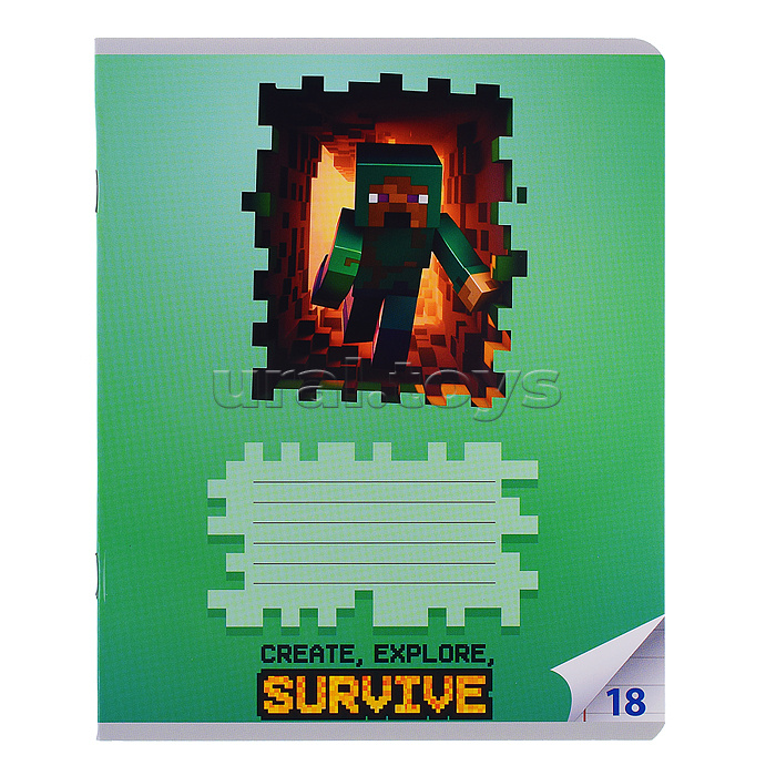 Тетрадь 18л. линейка "My Game" формат А5, на скрепке, с полями