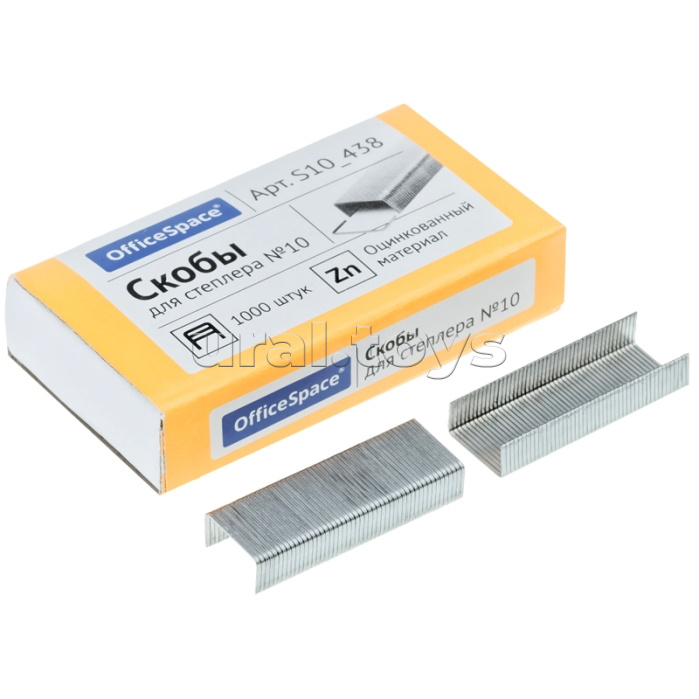 Скобы для степлера №10, оцинкованные, 1000шт., до 20л.