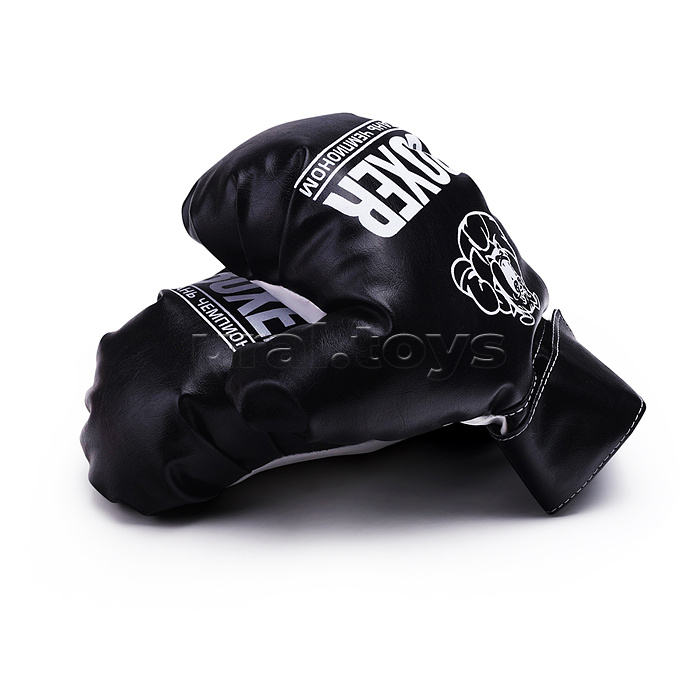 Боксерский набор №7 (лапа и перчатки) черный