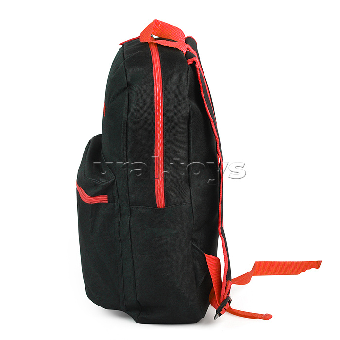 Рюкзак "Black" подростковый 40x29x17 см (14 л) 250 г, 1 отделение на молнии, 1 передний карман, черный с красным Рюкзак "Black" подростковый 40x29x17 см (14 л) 250 г, 1 отделение на молнии, 1 передний карман, черный с красным