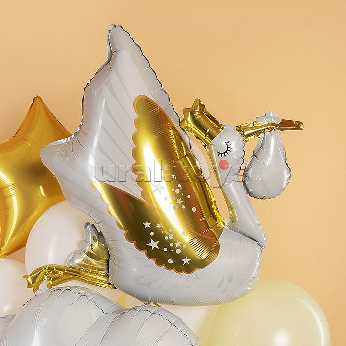 Шар (34''/86 см) Фигура, Аист, 1 шт. в уп.