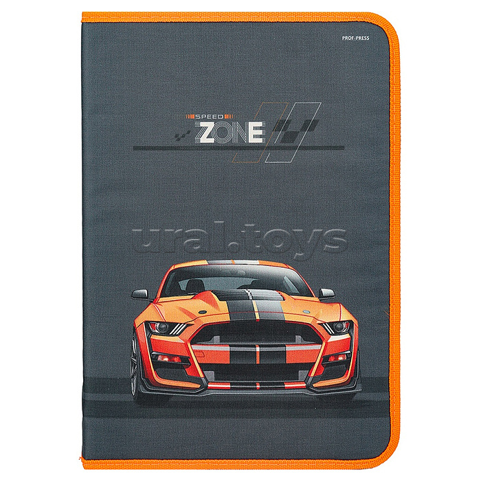 
Папка для труда на молнии по кругу "Крутая тачка" печать по ткани, PP-50,340х235мм