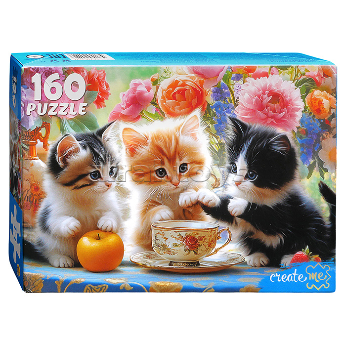 Пазлы 160 "Три котенка на столе"