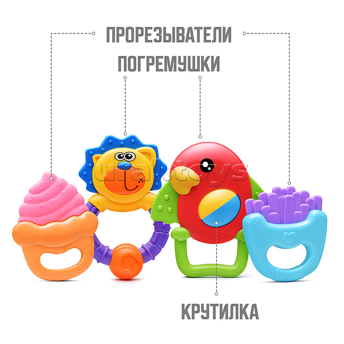 Набор погремушек "Друзья" в пакете Набор погремушек "Друзья" в пакете