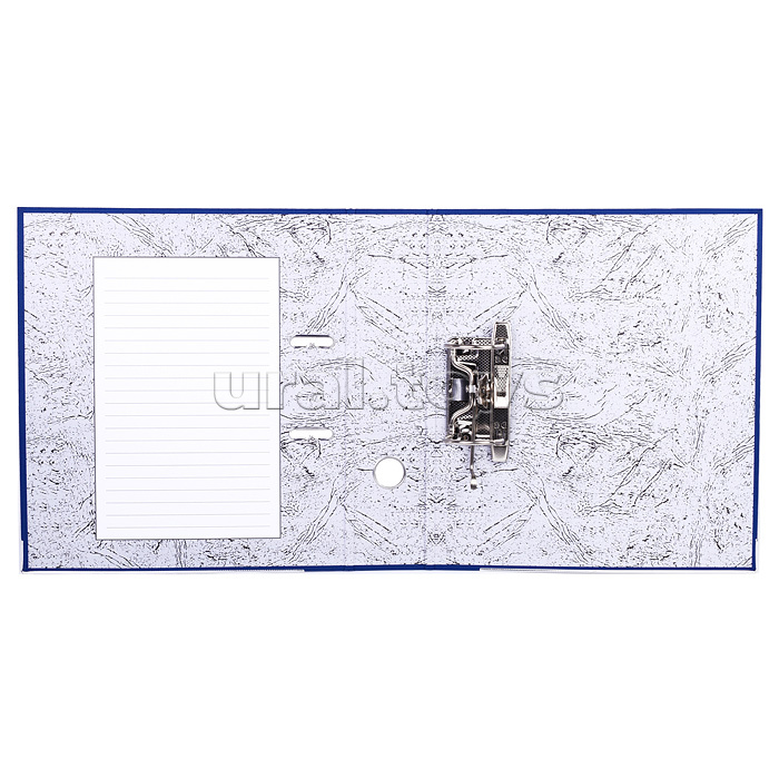 Папка с арочным механизмом A4 75 мм PP разобранная, металлическая окантовка, запечатка форзаца, наварной карман с этикеткой, синяя Папка с арочным механизмом A4 75 мм PP разобранная, металлическая окантовка, запечатка форзаца, наварной карман с этикеткой, синяя