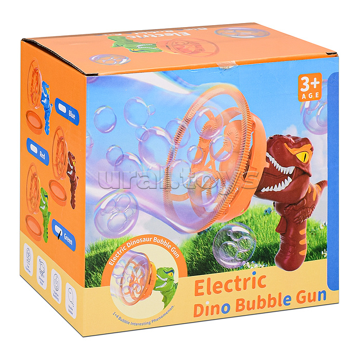 Пистолет "Динозавр" для мыльных пузырей, на листе