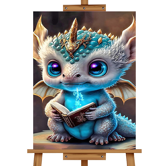 Мозаика алмазная "Динозаврик" 20*30см