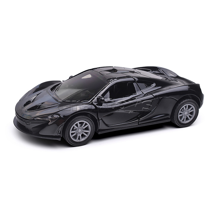 Чёрная инерционная машинка Спорт die-cast,1:32, открывающиеся двери