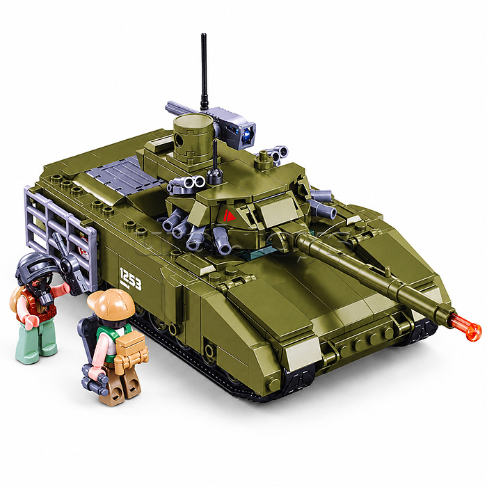 Конструктор "Танк Т-145 с фигурками людей" (319 дет.) в коробке