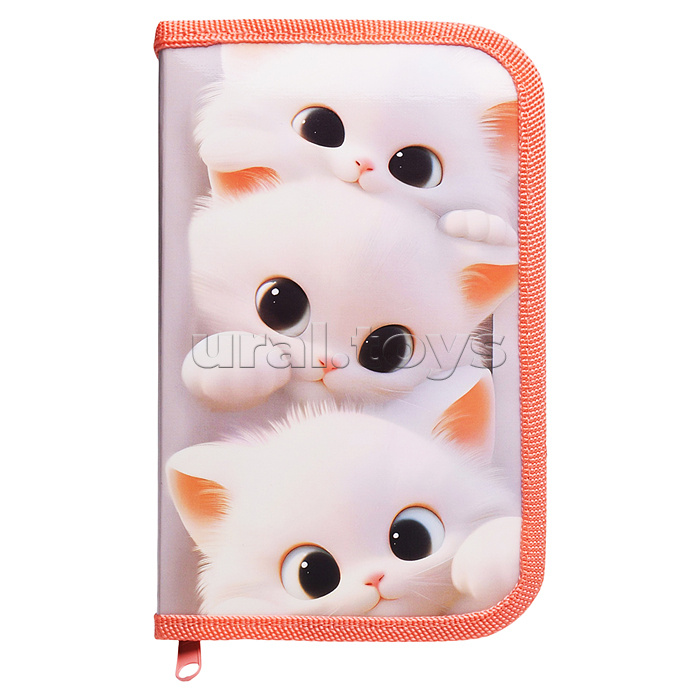 Пенал односекционный большой 190/115 "Милые коты"