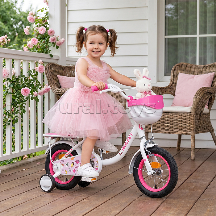 Велосипед 12" Rocket Bella, цвет белый