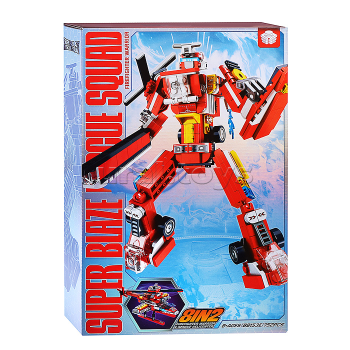 Конструктор "Пожарная мощь" 8 в 1 в коробке