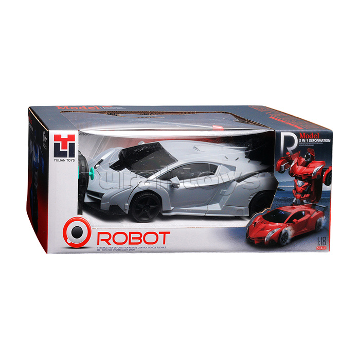 Машина "Машина-робот" р/у, 27 MHz, со спреем, с аккум., в коробке