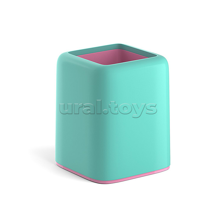 Подставка настольная пластиковая Forte, Pastel, мятный с розовым Подставка настольная пластиковая Forte, Pastel, мятный с розовым