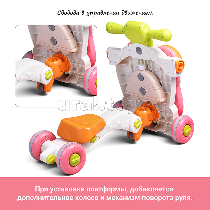 Каталка "Первые шаги" (свет,звук) в коробке