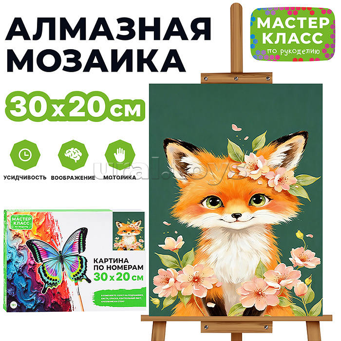 Картина по номерам "Лисёнок" 30х20 см.