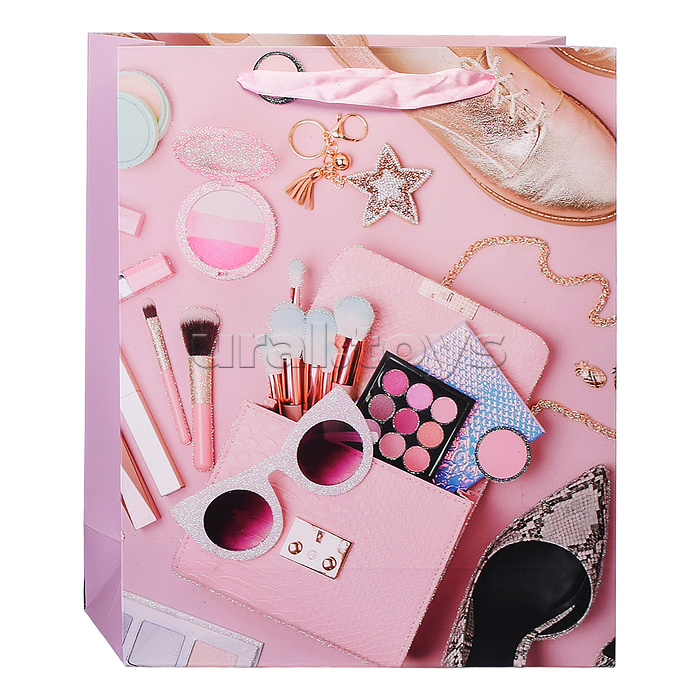 Пакет подарочный "Make up" 26x10x32 см, 3D