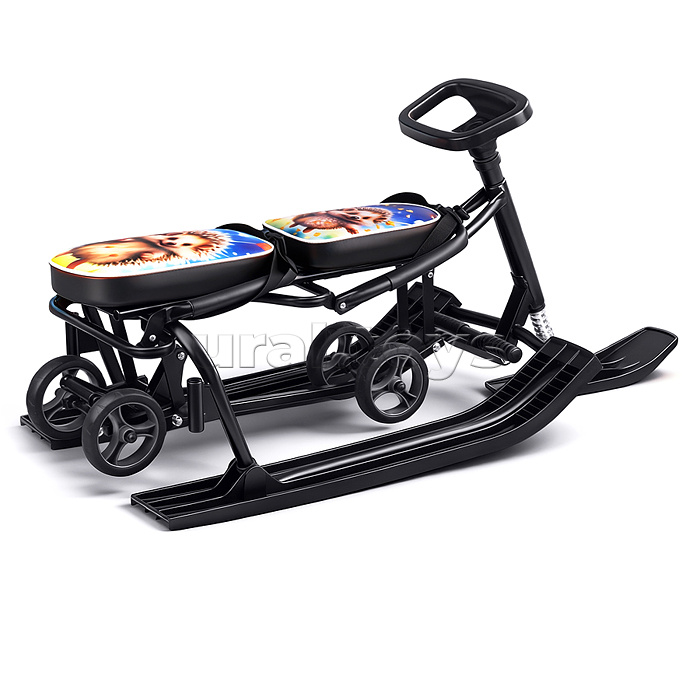 Игрушка Снегокат детский 507 "TWINS BABY Wheel" для двоих (Ёжики)