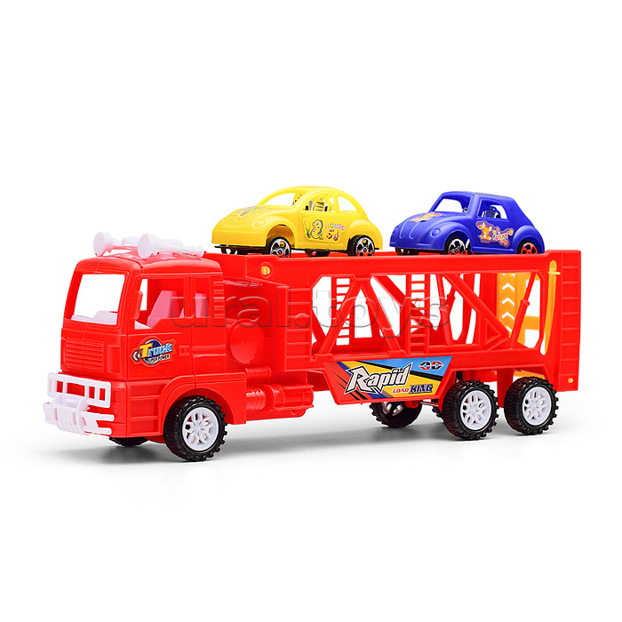 Автовоз с гоночным авто, под колпаком