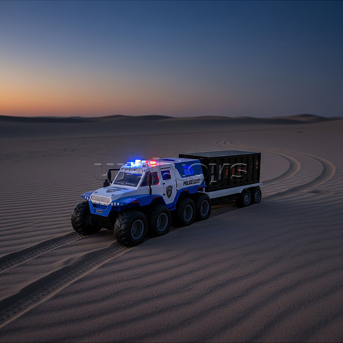 Машина "Полицейский буксир" (свет, звук) в коробке