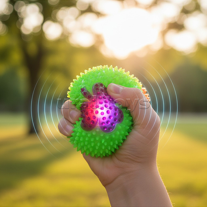 Игрушка-пищалка "Колючий клеверок" (7,5 см)  в коробке