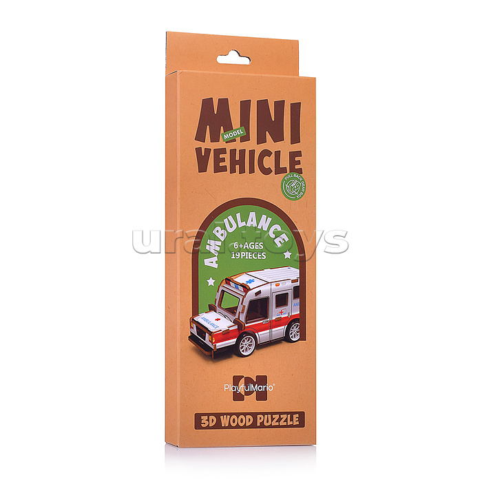 Конструктор дерев.3Д "Скорая помощь" (19 дет.)