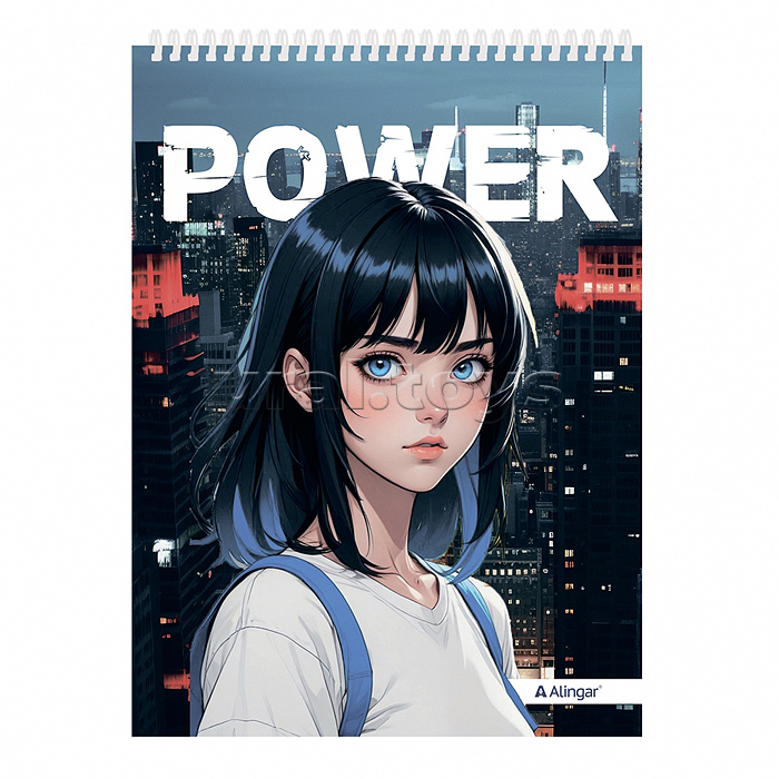 Скетчбук А5 50л., "Power", 160 г/м2, гребень, мелованный картон, жёсткая подложка, офсет Скетчбук А5 50л., "Power", 160 г/м2, гребень, мелованный картон, жёсткая подложка, офсет