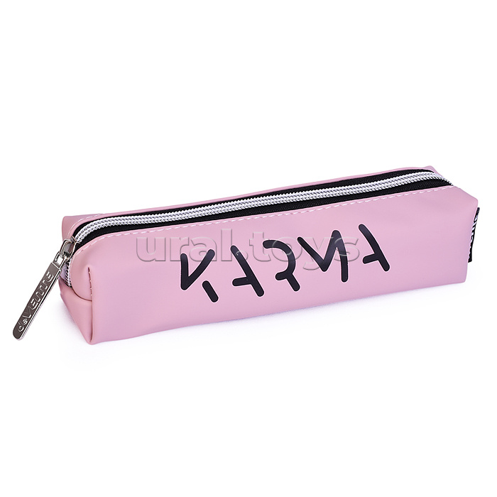 Пенал "Karma" 21x4x4 см, прямоугольный для 40 предметов, на молнии, антивандальная искусственная кожа до -40C, с подкладом