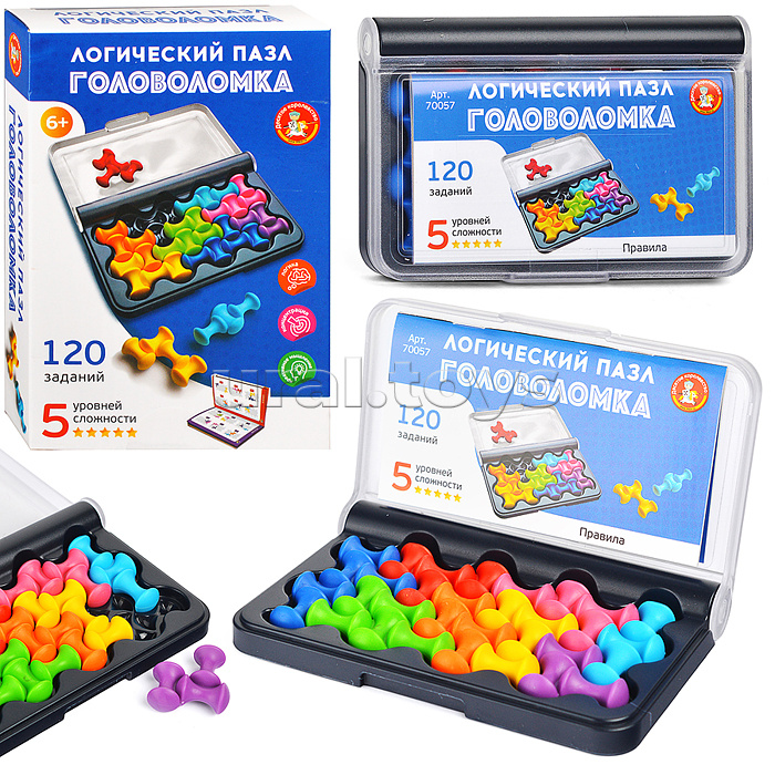 Игра головоломка "Логический пазл" фигурная 8 эл Учись играя