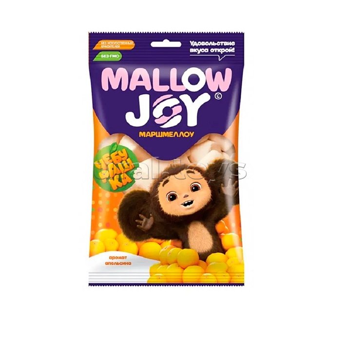 Маршмеллоу во флоупаке с ароматом апельсина, Чебурашка Mallow Joy, 1шт, 100г.