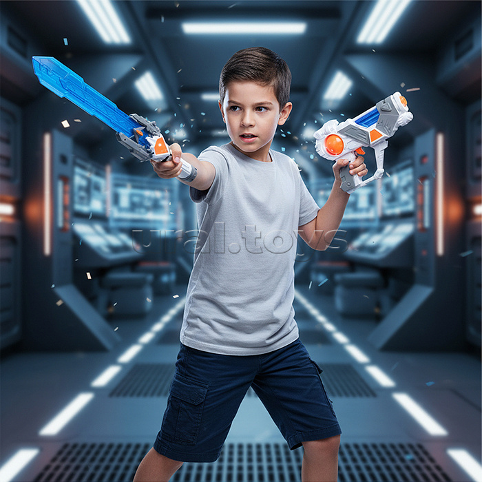 Набор оружия "Звездный шпион" (свет, звук) на батарейках, в коробке