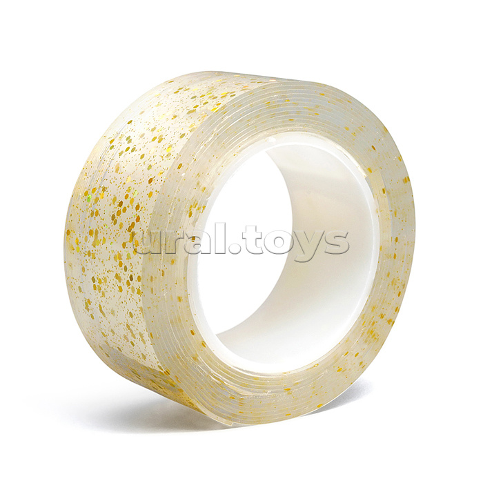 Скотч двусторонний с блестками 2,4 см*2 м