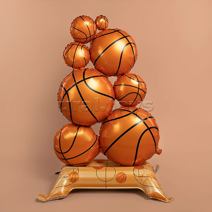 Шар 3D (59''/150 см) Фигура на подставке, Баскетбольные мячи, 1 шт. в уп.