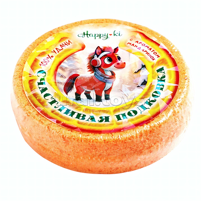 Шипучая соль для ванн  90г Happyki "Счастливая подковка"